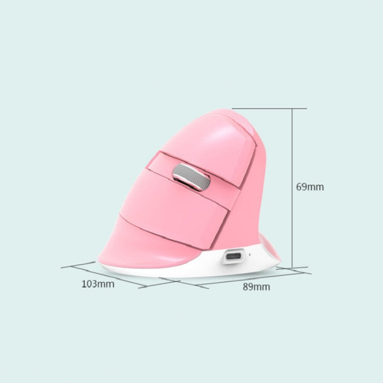 DELUX M618Mini Mouse verticale luminoso wireless colorato Mouse verticale ricaricabile Bluetooth, Cherry pink, Pearl blue, Mint Green, Elegant black, Classic black, Color white