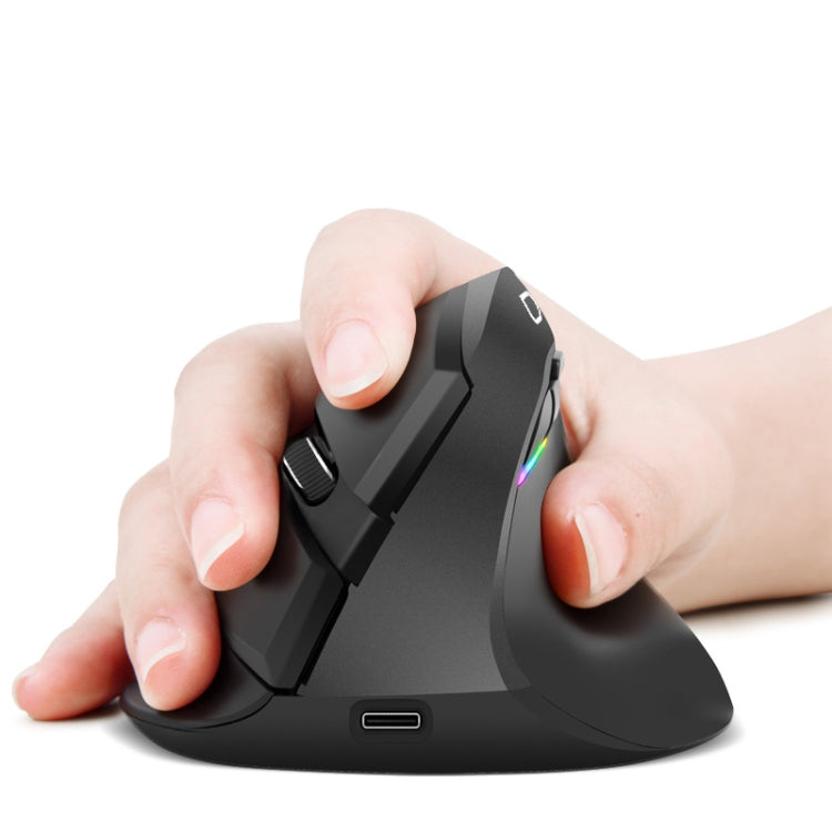 DELUX M618Mini Mouse verticale luminoso wireless colorato Mouse verticale ricaricabile Bluetooth, Cherry pink, Pearl blue, Mint Green, Elegant black, Classic black, Color white