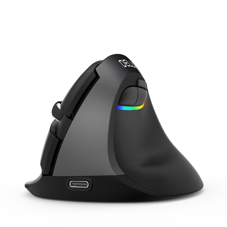 DELUX M618Mini Mouse verticale luminoso wireless colorato Mouse verticale ricaricabile Bluetooth, Cherry pink, Pearl blue, Mint Green, Elegant black, Classic black, Color white