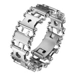 Bracciale multifunzionale per strumenti di sopravvivenza all'aperto in acciaio inossidabile per uomo