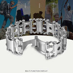 Bracciale multifunzionale per strumenti di sopravvivenza all'aperto in acciaio inossidabile per uomo