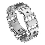 Bracciale multifunzionale per strumenti di sopravvivenza all'aperto in acciaio inossidabile per uomo