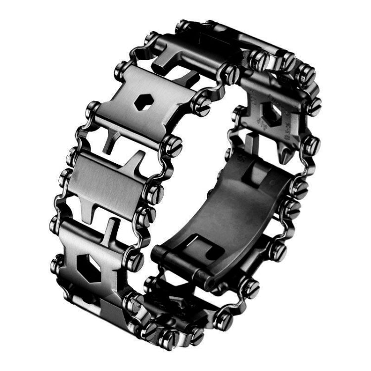 Bracciale multifunzionale per strumenti di sopravvivenza all'aperto in acciaio inossidabile per uomo