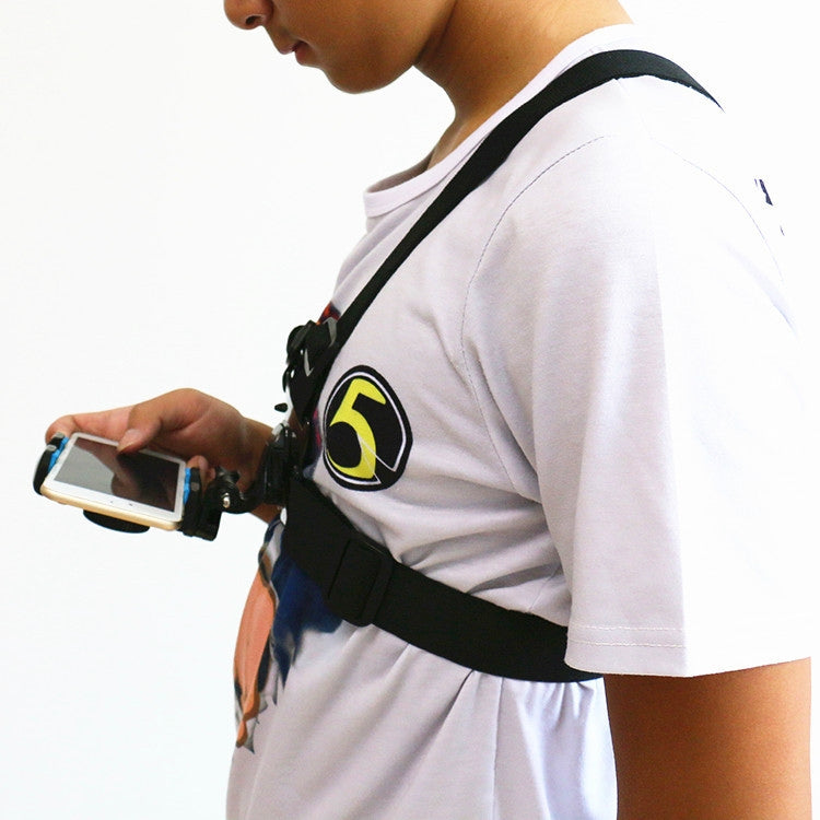 Fixed Chest Shoulder Strap Cell Phone Holder for 4-6.5 Inch Cell Phone