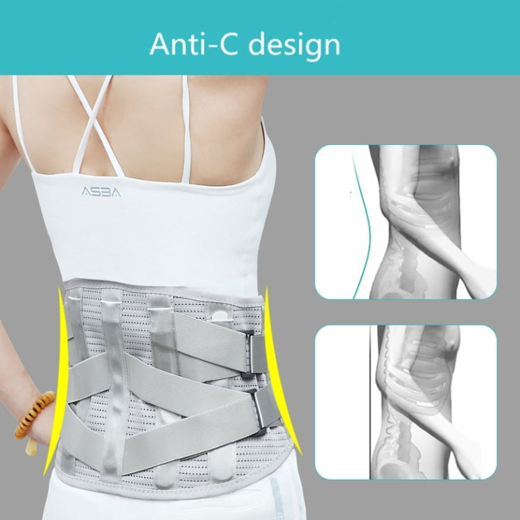 Supporto in lamiera d'acciaio Ortesi per la vita con cintura medica calda e traspirante, S, M, L, XL, XXL