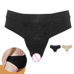 CD Pseudo-ragazza Intimo Travestimento maschile Donna Pantaloni inferiori nascosti del corpo Intimo incrociato, S, M, L, XL, XXL
