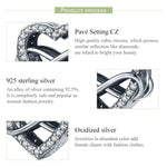 Accessori per bracciale fai da te con perline cave di diamanti a forma di cuore in argento sterling S925, SCC432