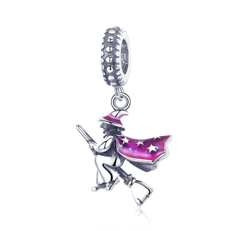 Ciondolo scopa magica in argento 925 per bracciali
