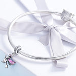 Accessori per bracciali fai-da-te con ciondolo a forma di scopa magica in argento sterling S925 che gocciola olio, SCC914