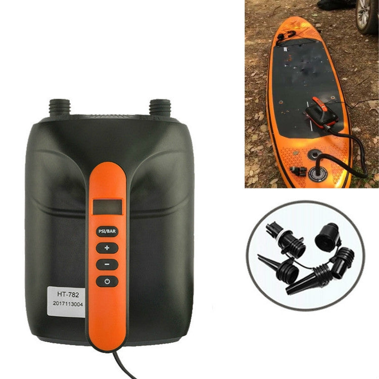 Pompa ad aria elettrica ad alta pressione per auto da barca gonfiabile per canoa SUP Surf Paddle Board, HT-782, HT-782 + Battery Folder