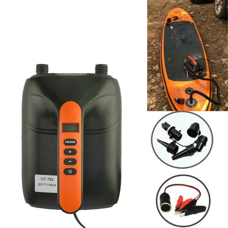 Pompa ad aria elettrica ad alta pressione per auto da barca gonfiabile per canoa SUP Surf Paddle Board, HT-782, HT-782 + Battery Folder