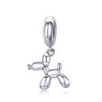Accessorio braccialetto fai da te con ciondolo a forma di cane palloncino in argento sterling S925, Bead, Bead+Chain