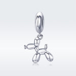 Accessorio braccialetto fai da te con ciondolo a forma di cane palloncino in argento sterling S925, Bead, Bead+Chain