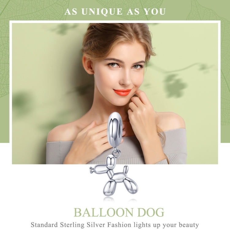 Accessorio braccialetto fai da te con ciondolo a forma di cane palloncino in argento sterling S925, Bead, Bead+Chain