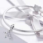 Accessorio braccialetto fai da te con ciondolo a forma di cane palloncino in argento sterling S925, Bead, Bead+Chain