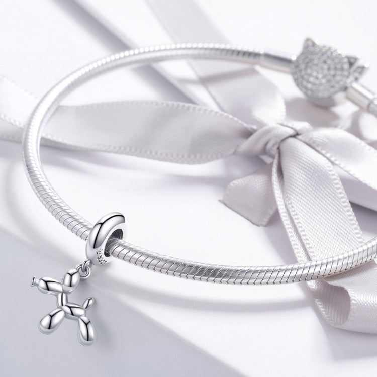 Accessorio braccialetto fai da te con ciondolo a forma di cane palloncino in argento sterling S925, Bead, Bead+Chain