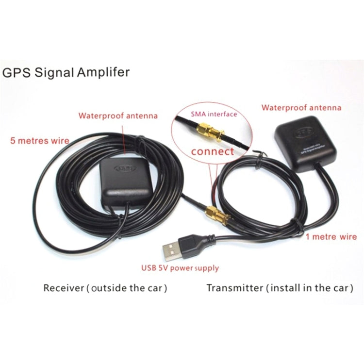Amplificatore di segnale dell'antenna per auto di navigazione GPS 2 in 1, Signal Amplifier