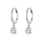 Orecchini in argento sterling S925 placcati in platino Orecchini con zirconi temperamento, SCE830