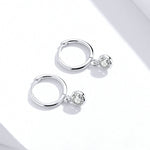 Orecchini in argento sterling S925 placcati in platino Orecchini con zirconi temperamento, SCE830