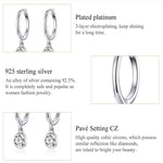 Orecchini in argento sterling S925 placcati in platino Orecchini con zirconi temperamento, SCE830