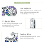 Accessori per ciondoli per bracciale fai da te con perline di zirconi intarsiati di colore in argento sterling S925 per bicicletta, Pendant, Pendant + Bare Chain