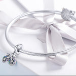 Accessori per ciondoli per bracciale fai da te con perline di zirconi intarsiati di colore in argento sterling S925 per bicicletta, Pendant, Pendant + Bare Chain