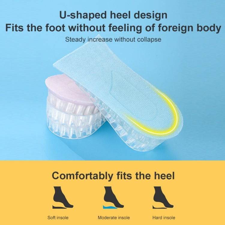 10 paia JF101 Cuscinetto per rialzo del tallone invisibile in silicone trasparente Soletta per rialzo del tallone Mezza imbottitura per assorbimento degli urti, One Layer, Two Layer, Three Layer