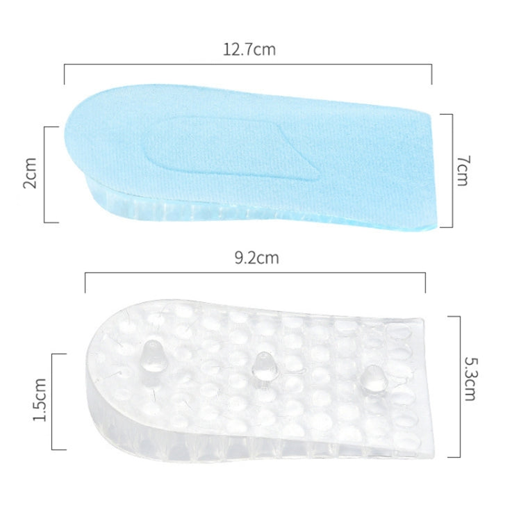 10 paia JF101 Cuscinetto per rialzo del tallone invisibile in silicone trasparente Soletta per rialzo del tallone Mezza imbottitura per assorbimento degli urti, One Layer, Two Layer, Three Layer