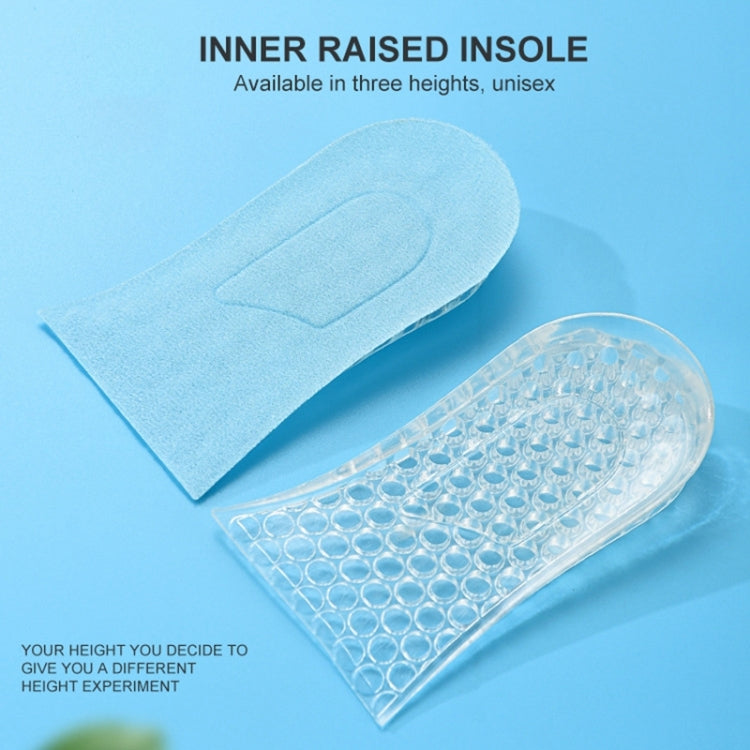 10 paia JF101 Cuscinetto per rialzo del tallone invisibile in silicone trasparente Soletta per rialzo del tallone Mezza imbottitura per assorbimento degli urti, One Layer, Two Layer, Three Layer