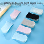 10 paia JF101 Cuscinetto per rialzo del tallone invisibile in silicone trasparente Soletta per rialzo del tallone Mezza imbottitura per assorbimento degli urti, One Layer, Two Layer, Three Layer