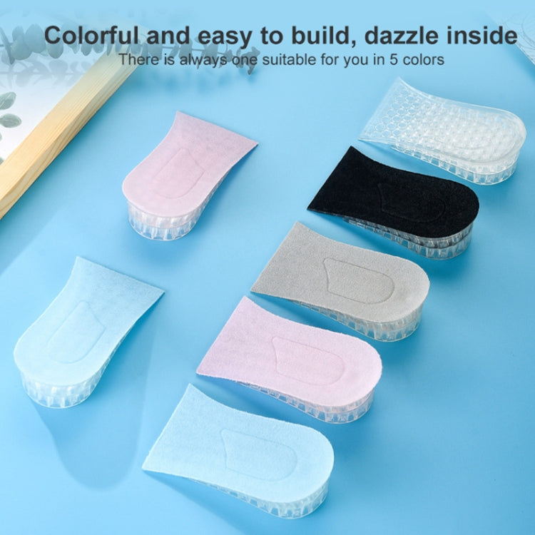 10 paia JF101 Cuscinetto per rialzo del tallone invisibile in silicone trasparente Soletta per rialzo del tallone Mezza imbottitura per assorbimento degli urti, One Layer, Two Layer, Three Layer