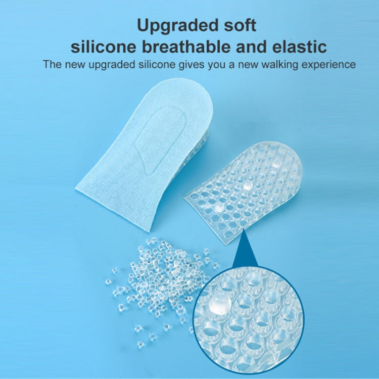10 paia JF101 Cuscinetto per rialzo del tallone invisibile in silicone trasparente Soletta per rialzo del tallone Mezza imbottitura per assorbimento degli urti, One Layer, Two Layer, Three Layer
