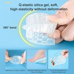 10 paia JF101 Cuscinetto per rialzo del tallone invisibile in silicone trasparente Soletta per rialzo del tallone Mezza imbottitura per assorbimento degli urti, One Layer, Two Layer, Three Layer