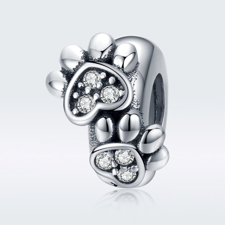 Accessori per bracciale fai da te con perline con impronta animale in argento sterling S925