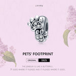 Accessori per bracciale fai da te con perline con impronta animale in argento sterling S925