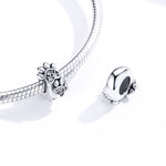 Accessori per bracciale fai da te con perline con impronta animale in argento sterling S925