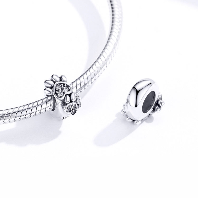 Accessori per bracciale fai da te con perline con impronta animale in argento sterling S925