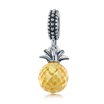Accessori per bracciale fai da te con ciondolo amore ananas serie frutta in argento sterling S925, SCC150