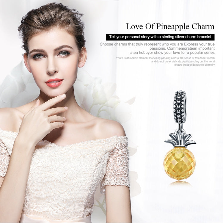Accessori per bracciale fai da te con ciondolo amore ananas serie frutta in argento sterling S925, SCC150