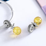Accessori per bracciale fai da te con ciondolo amore ananas serie frutta in argento sterling S925, SCC150