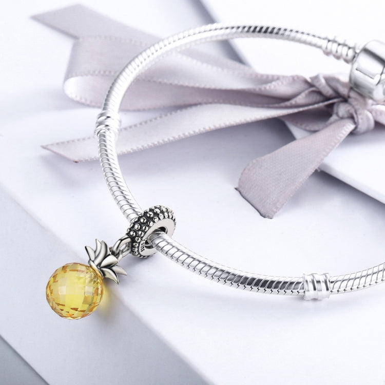Accessori per bracciale fai da te con ciondolo amore ananas serie frutta in argento sterling S925, SCC150