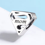 Accessori per braccialetti fai-da-te regalo per la festa della mamma con perline cave in argento sterling S925, SCC429