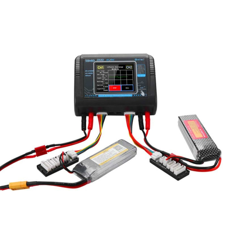 HTRC T240 Touch Balance Modello Aeroplano Caricabatterie al litio Caricabatterie per auto giocattolo telecomandato B6,, EU Plug, US Plug