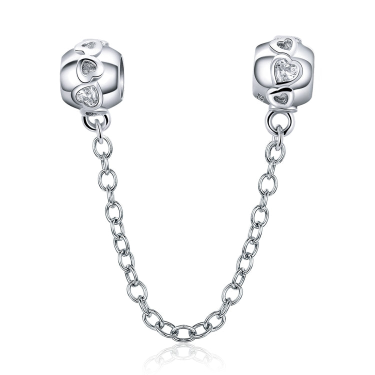 Catena di sicurezza in argento 925 con zirconi 7,4 cm