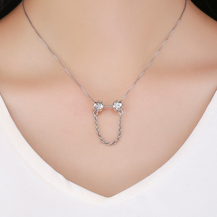 Catena di sicurezza per tutti i fiammiferi piccola personalità carina in argento sterling S925