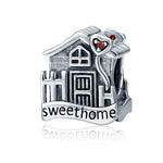 Perline per bracciale in argento semplice fai-da-te in argento sterling S925 Warm Home