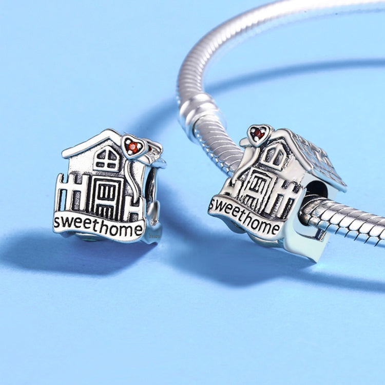 Perline per bracciale in argento semplice fai-da-te in argento sterling S925 Warm Home