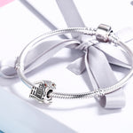 Perline per bracciale in argento semplice fai-da-te in argento sterling S925 Warm Home