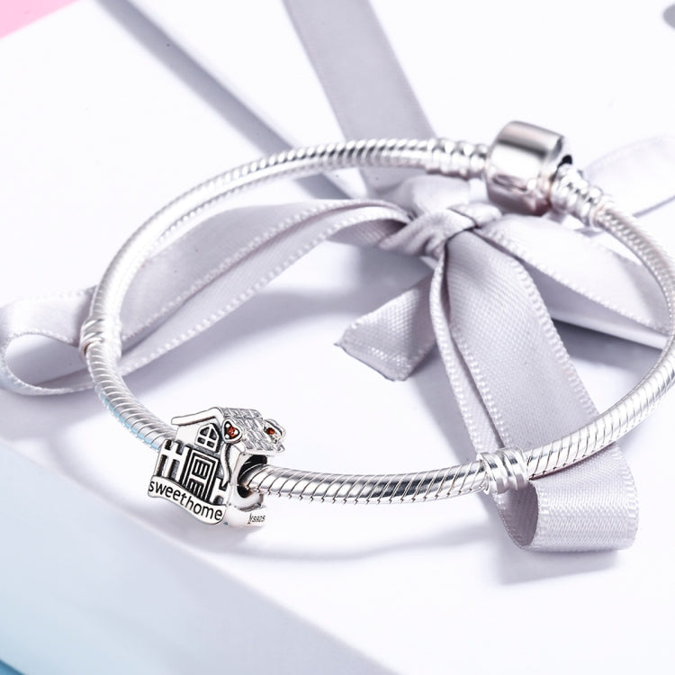 Perline per bracciale in argento semplice fai-da-te in argento sterling S925 Warm Home