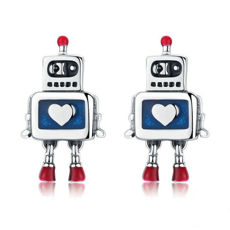 Orecchini robot in argento sterling S925 che gocciolano olio Orecchini ipoallergenici, SCE477